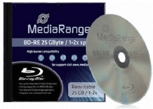 MediaRange BD-RE 25GB 135min 2x 1pk Jewel Case