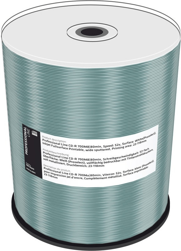 MediaRange CD-R 700MO 80min 52x imprimable cake box de 100 pièces