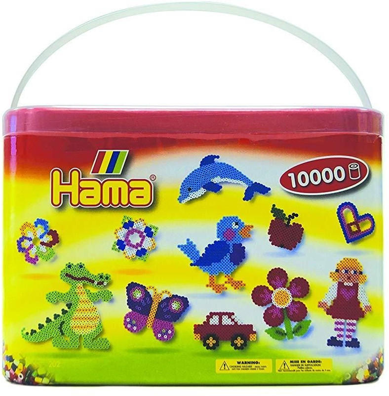 Hama - 202-67 - Loisirs Créatifs - Baril de 10000 Perles à Repasser -  Taille Midi - Mix 22 couleurs - Coloris aléatoire