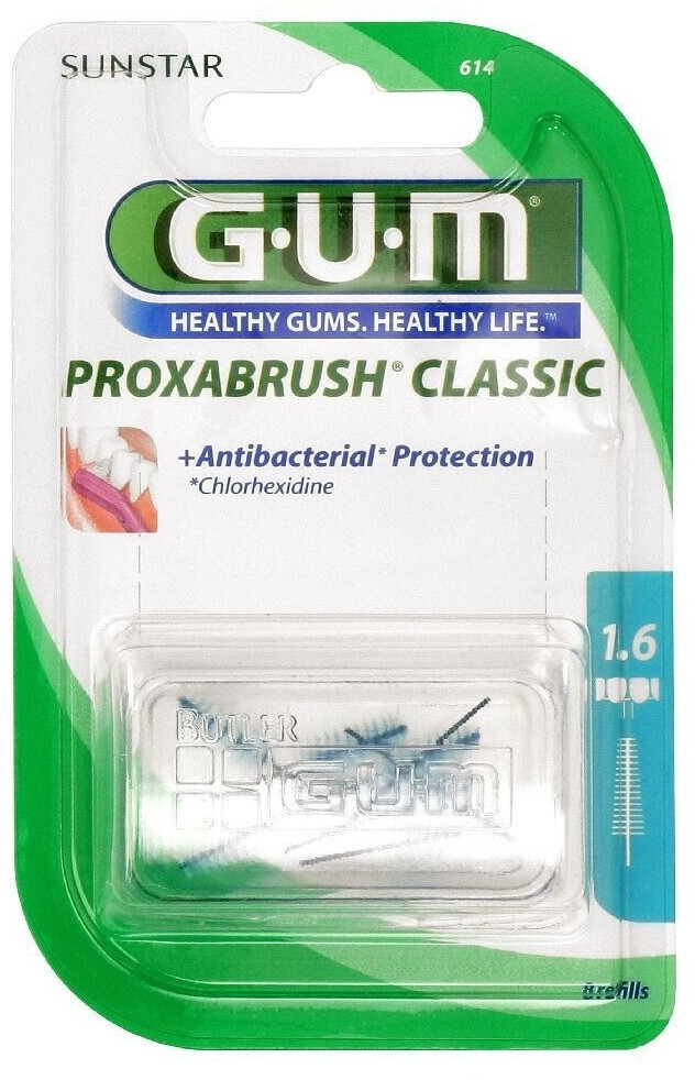 GUM Brossette fine conique 0,7 mm (8 pièces)