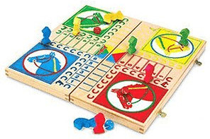 Coffret Petits Chevaux - Pions En Bois
