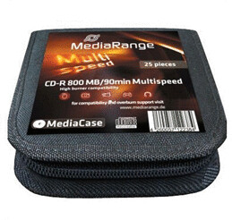 MediaRange CD-R 800MO 90min 48x pochette de transport  de 25 pièces