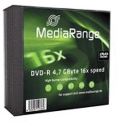 Photos - Other for Computer MediaRange DVD-R 4,7GB 120min 16x 5pk Slim Case 