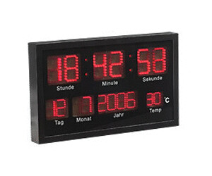 Rot LED Wanduhr Digital Uhr mit Datum Temperatur Haus Büro Schule 3 Zoll DHL 