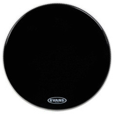 Evans Resonant Black Bassdrum 22