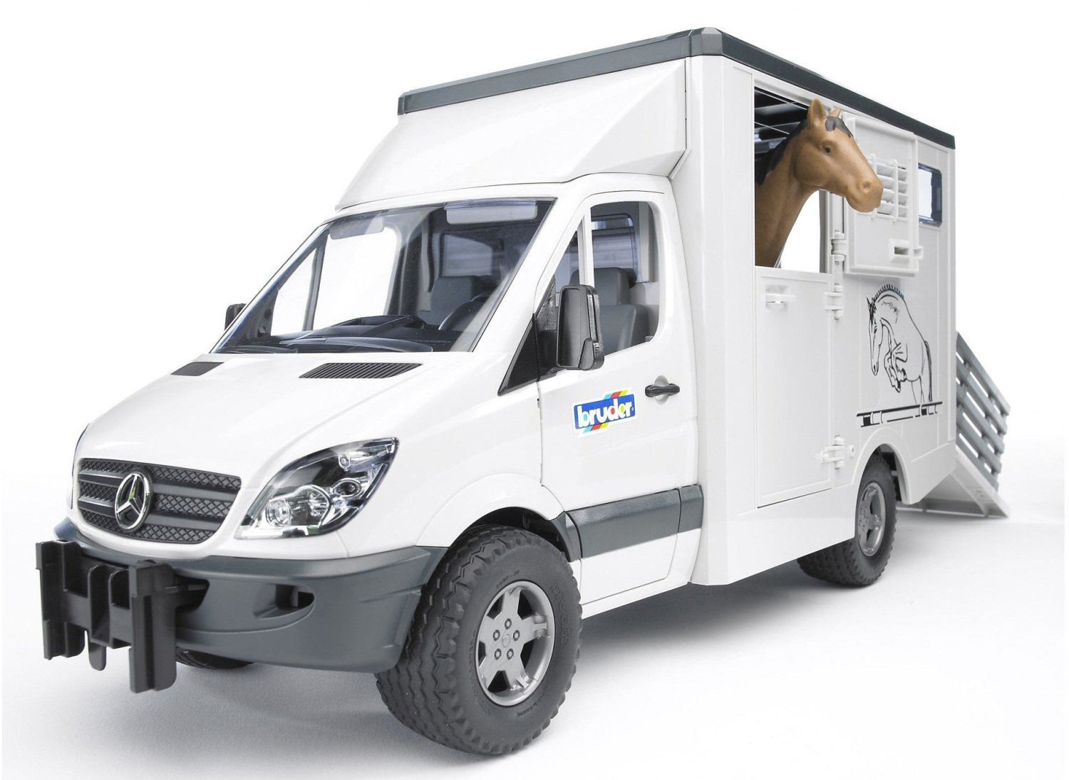 Bruder Mercedes-Benz Sprinter Animal Carrier + 1 Horse (2533)