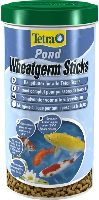 Tetra Pond Wheatgerm Sticks pour poissons de bassin et température d'eau inférieure à 10°C (1 l.)