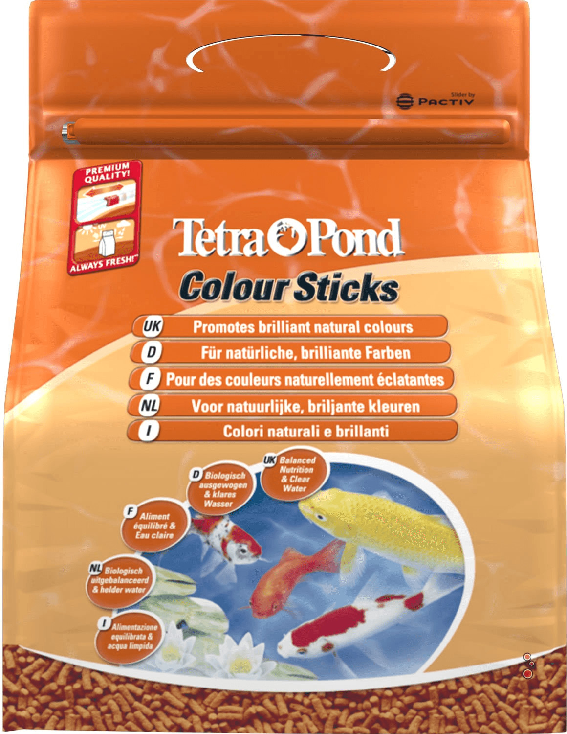 Tetra Pond Colour Sticks pour renforcer les couleurs rouge, orange et jaune (4 l.)