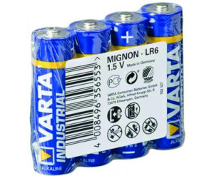36 x Batterien VARTA 4006 Mignon AA LR6 Alkaline Industrial PRO 1,5V 4er Folie