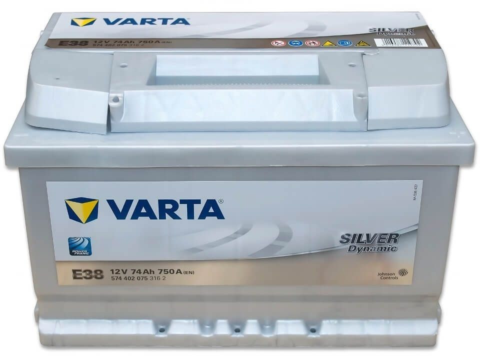Varta Silver Dynamic E38 Batería de arranque, 5744020753162, 12V 74Ah 750A  : : Coche y moto