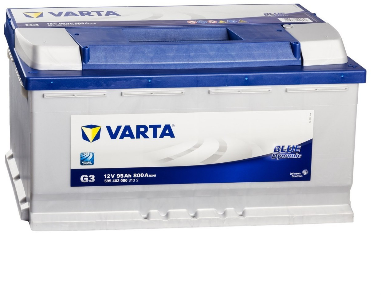 Autobatterie 12V 95Ah 800A Varta G3 Blue Dynamic Starterbatterie  5954020803132
