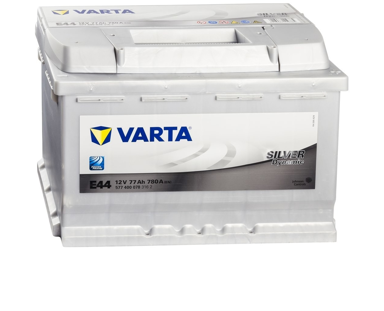 Autobatterie VARTA E44 12 V 77 Ah Ampere 780 A En Silber