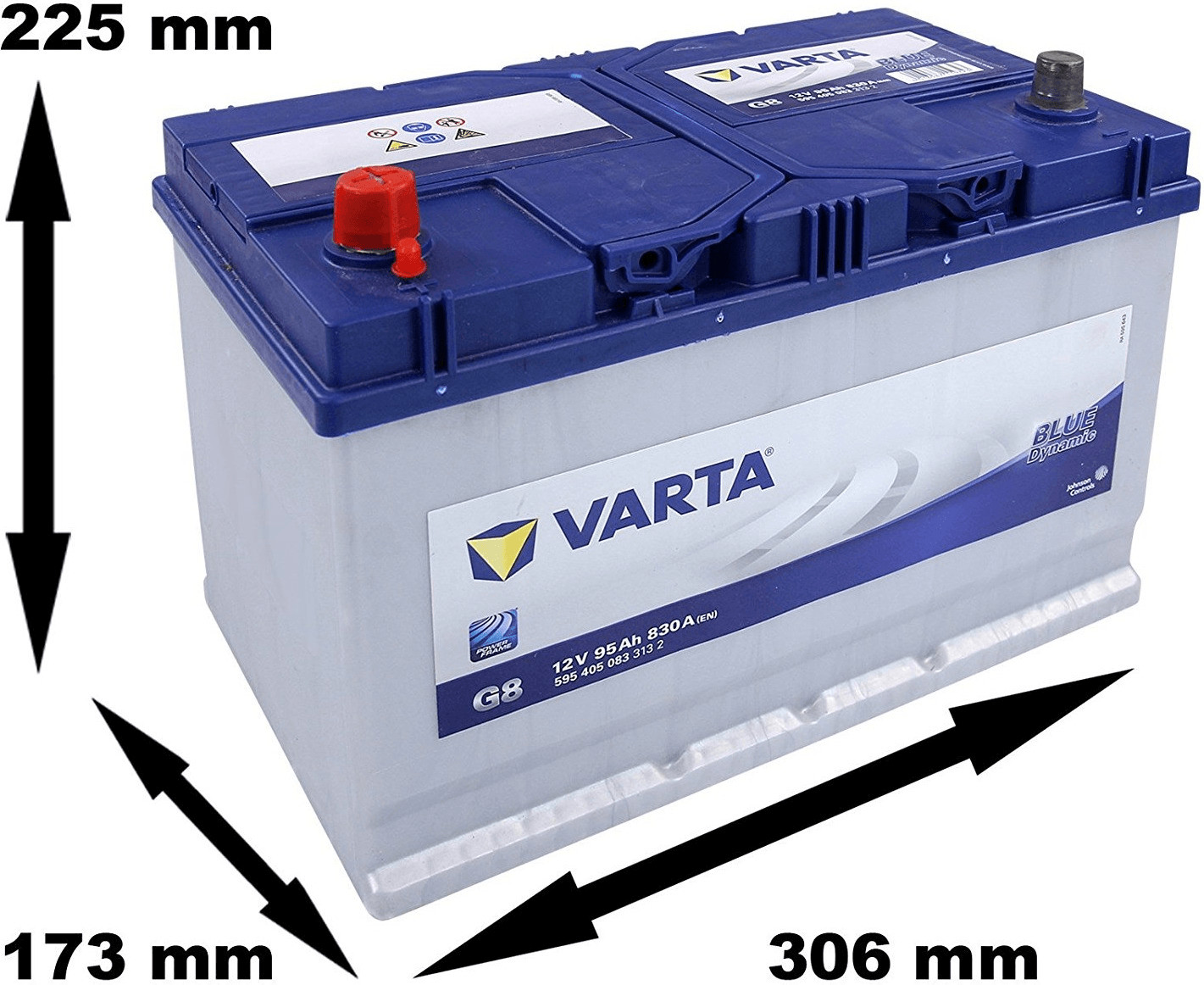 Bateria Varta G7 12V 95Ah para coche