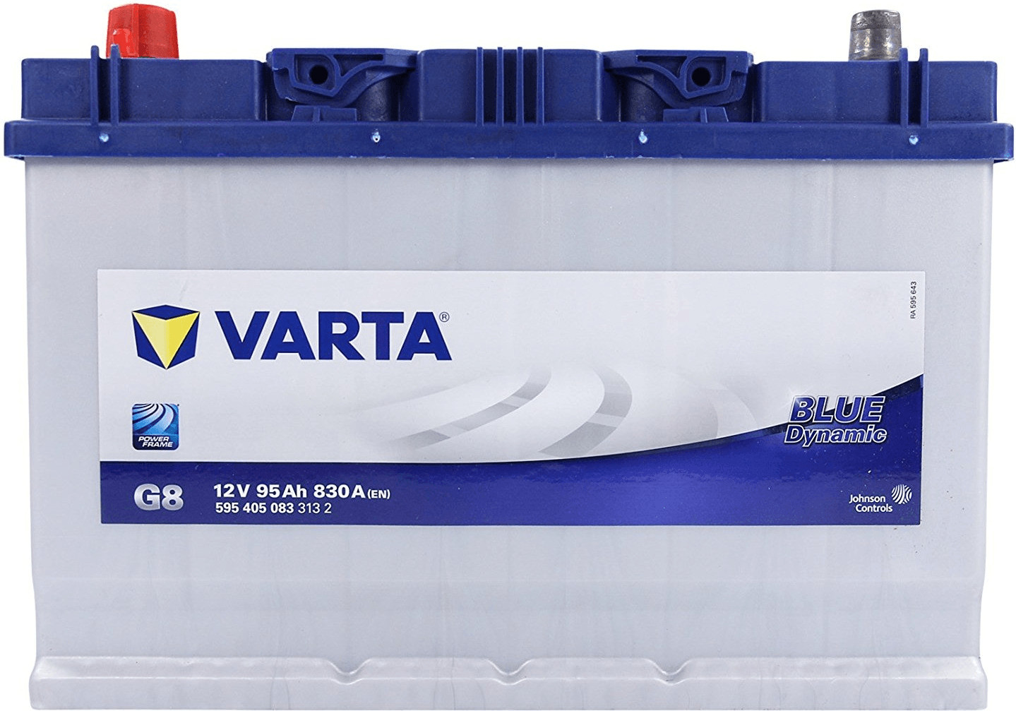 Varta Blue Dynamic G8 Battery. 95Ah - 830A(EN) 12V. Case D31  (306x173x225mm) - VT BATTERIES