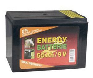 Trockenbatterie Weidebatterie 55Ah Weidezaun Batterie 9 Volt 55 AH Zink Kohle 