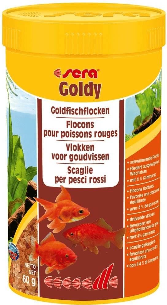 sera Goldy en flocons pour petits poissons rouges et d'eau froide (1 l.)
