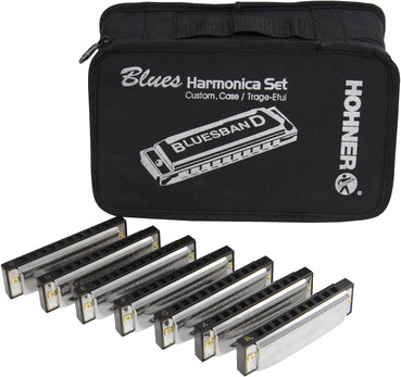#Hohner 7 Blues Harmonica Starter Set#