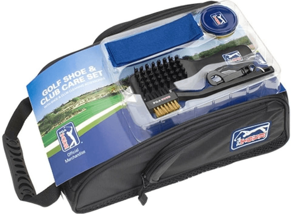PGA Tour Shoe Bag With Club Cleaning Set black
