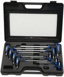 KS Tools T handle Torx angle pin key set 9 pieces. (151.8160)