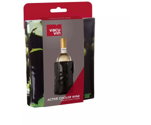 Carafe Rafraîchissante Vacu Vin Rapid - 1 Litre - Refroidit Sans Glaçons En 5 Min - Noir - Avec Support