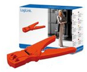 LogiLink Crimpzange Für RJ45 Stecker - Mit Kabelschneider & Abisolierer, Perfekt Für Netzwerkkabel