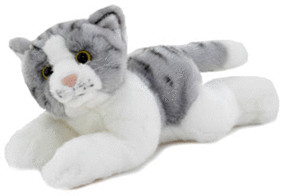Anima Chat couché gris 30 cm