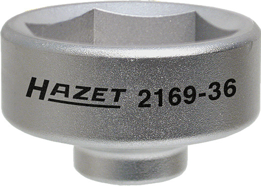 HAZET Ölfilter-Schlüssel 2169-1 · Vierkant hohl 12,5 mm (1/2 Zoll) · Außen  15-kant Profil · 102 mm