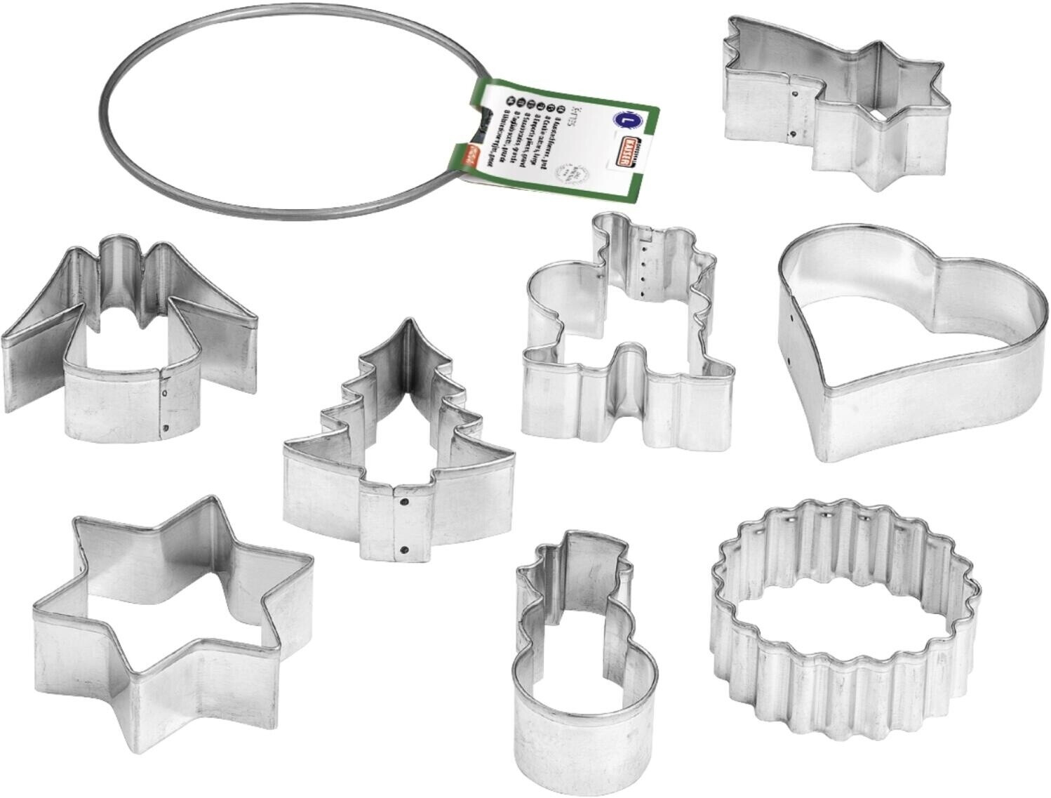 Kaiser Cookie Cutter Christmas 10 cm with Ring (8 pieces)