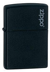 Zippo 1290005 Black Matte mit Zippo Logo
