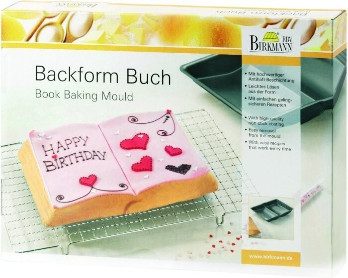 Hera Motivbackform 'Buch' – 35x25x6 Cm, Metall Mit Antihaftbeschichtung, Für Kuchen & Brote