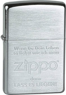 Zippo Slogans & Signs Lass es liegen!