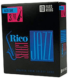 Rico Reeds Select Jazz Filed Reeds Alto Saxophone, Box of 10