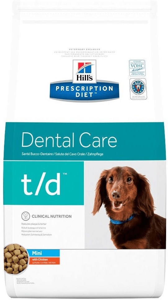 Hill's Prescription Diet dental care t/d small dogs with chicken dry food (3kg)