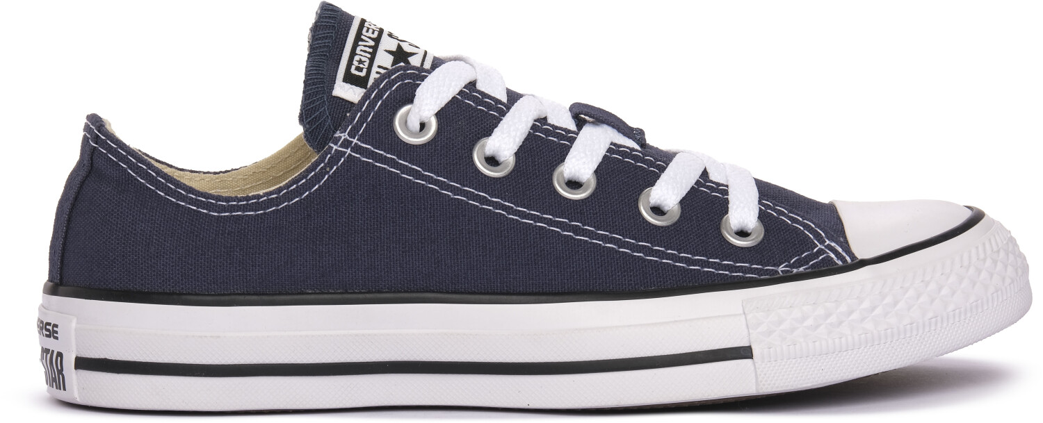 Navy blue store low cut converse