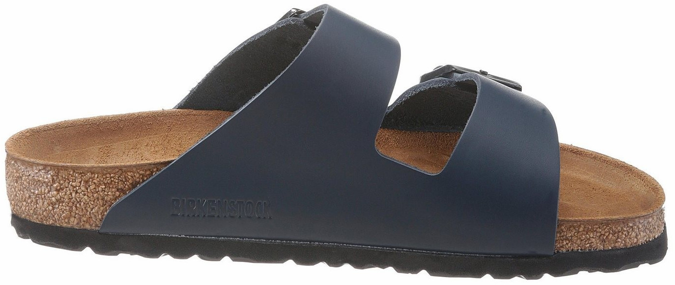 Birkenstock arizona natural leather blue hotsell