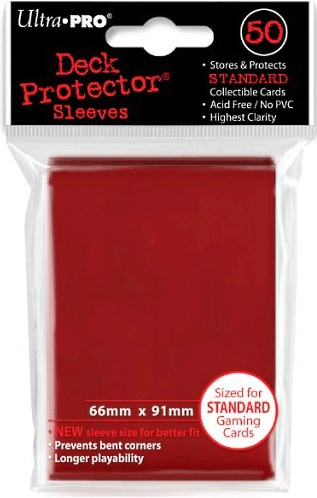 Ultra Pro Protèges Cartes (format large) - Rouge Lave (x50)