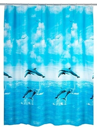 Wenko Rideau de douche Dolphin (180 x 200 cm)