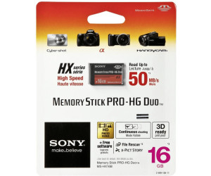 Buy Sony Memory Stick Pro Hg Duo Hx 16gb Mshx16b From 27 40 Today Best Deals On Idealo Co Uk