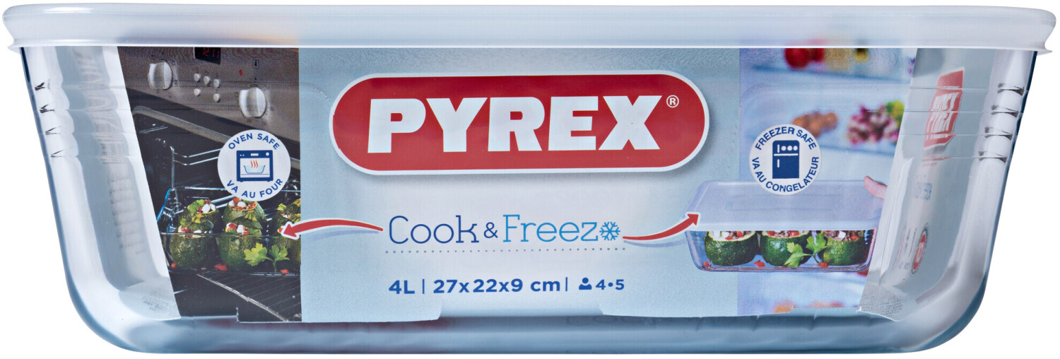 PYREX Pyrex plat rectangulaire avec couvercle turquoise 4l pas cher 