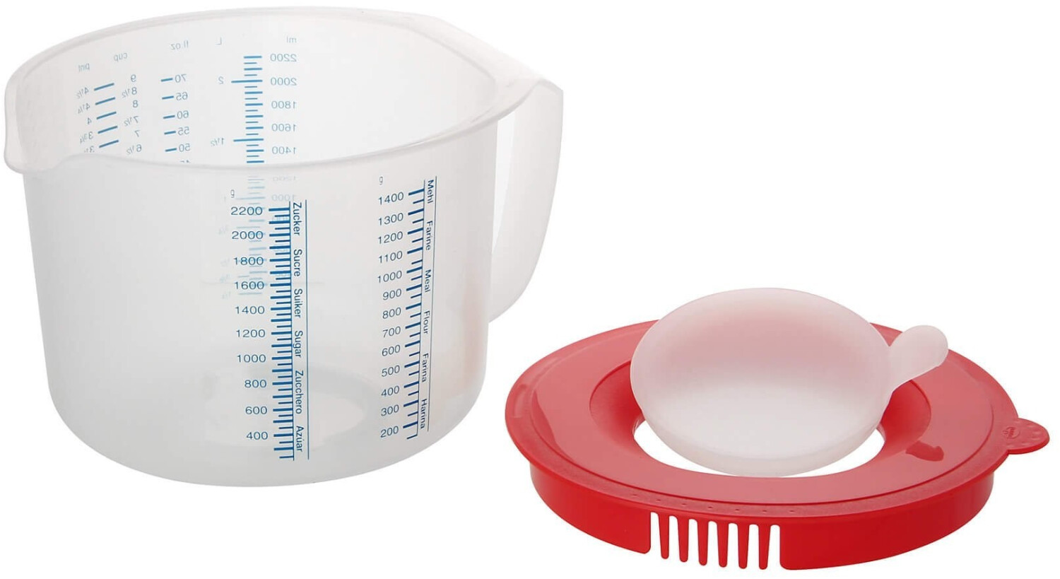 MsTeco Messbecher,2 Stück 100ml Plastik Dosierbecher mit  Skala,HitzebestäNdige für Labor Küchen Cocktail öL Wasser Milch :  : Küche, Haushalt & Wohnen