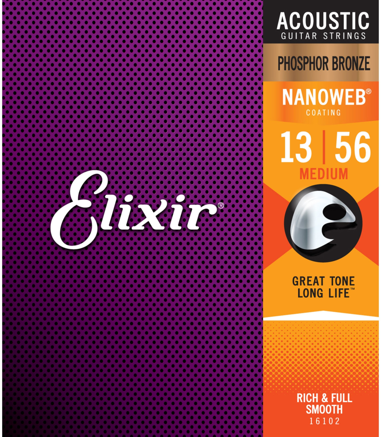 Elixir Strings Phosphor Bronze Nanoweb Medium