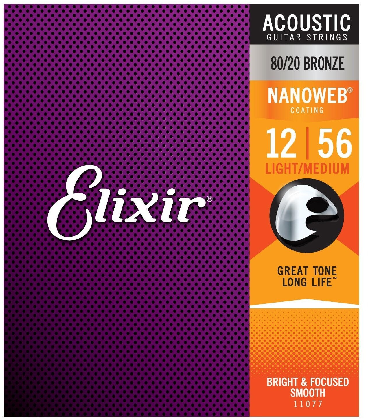 Elixir Strings 80/20 Bronze Nanoweb Light-Medium
