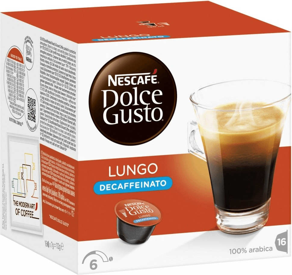 Dolce Gusto - Café Nescafé Café Lungo décaffeinato capsule pour