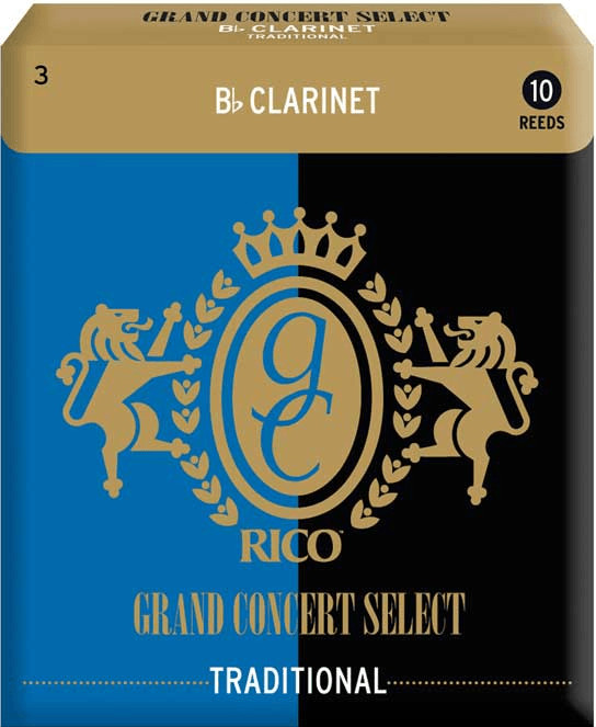 Rico Reeds Grand Concert Traditional Reeds Bb Clarinet, Box of 10