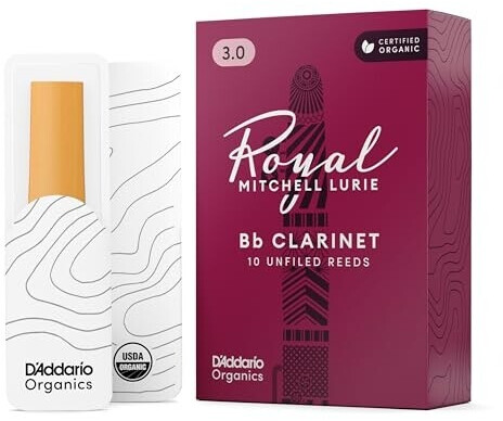Rico Reeds Mitchell Lurie Reeds Bb Clarinet, Box of 10