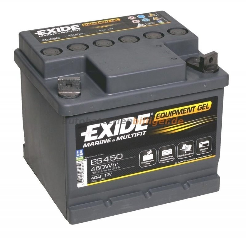 Nos Batteries - Gel Exide ES450 12V 40Ah