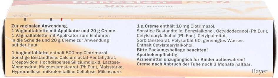 Gyno-Canesten Kombipack 3 Vaginaltabletten und 20 g Creme online kaufen