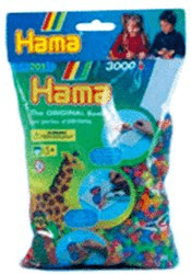 Hama MIDI - 3000 perles en sachet - Couleurs transparentes