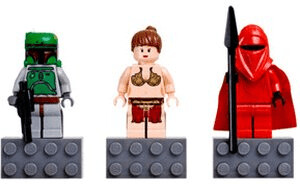 LEGO Star Wars Magnet Set: Boba Fett, Princess Leia and an Imperial Royal Guard (852552)