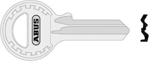 ABUS Key Blank for 65 Series 40mm